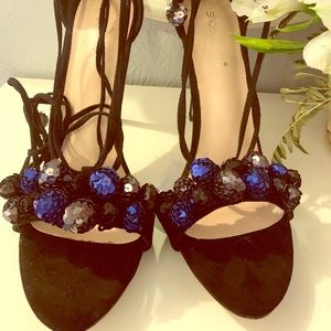 Shoedazzle* lace up heels